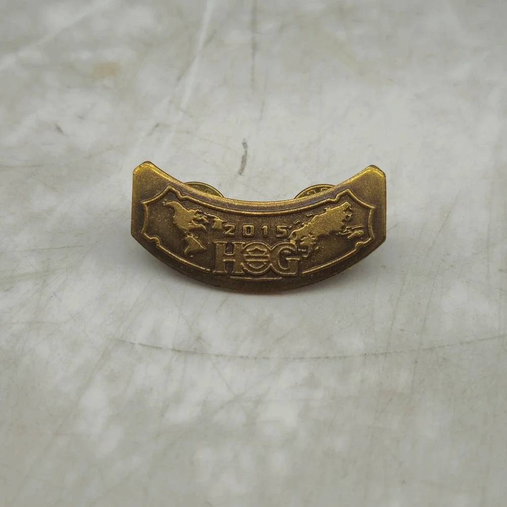 Harley Davidson Owners Group HOG Pin Hat Lapel Broze Tone